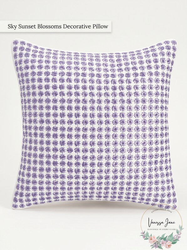 Sky Sunset Blossoms Decorative Pillow, 18 x 18 Various Colors