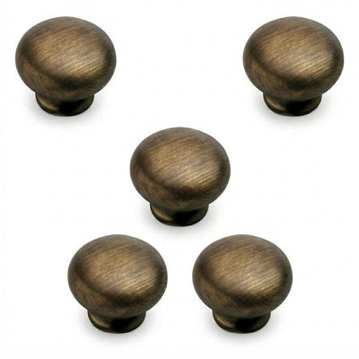 Hickory Hardware Cottage 1-1/8 Inch Mushroom Cabinet Knob, 5 Pack