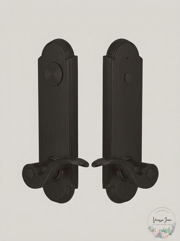 Emtek 5368-US10B Oil Rubbed Bronze Annapolis 2-Point Dummy Lockset