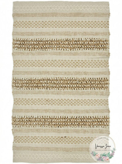 Vcny Home Cotton Jute Tufted Flatweave Scatter Rug – 27 x 45