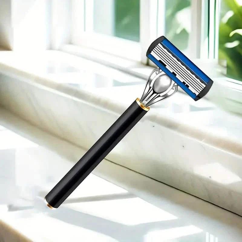 Replacement Razor Blades Safety Shaver Set with Anti-Slip Metal Handle with 1 Razor + 36 Blades