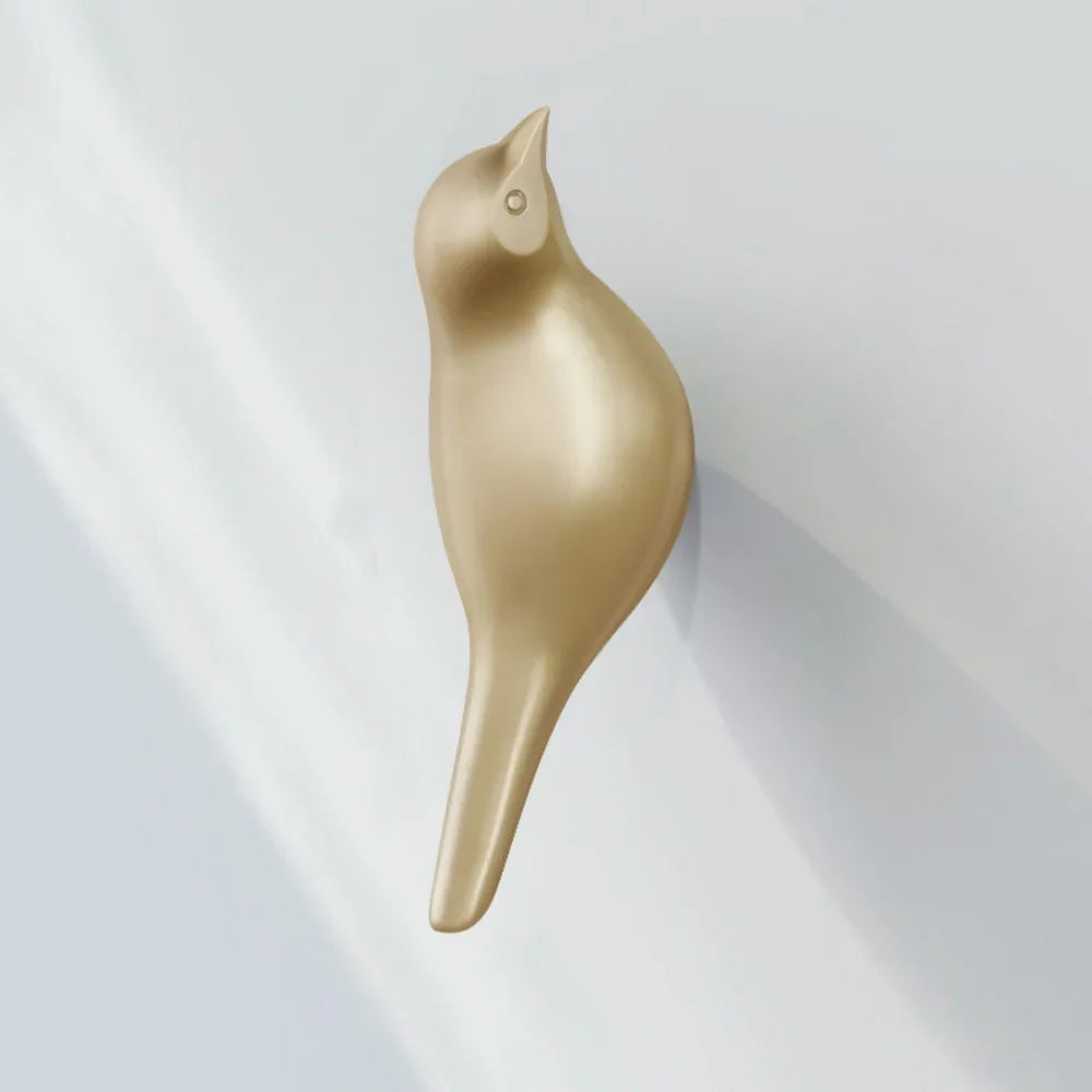 Resin Bird Wall Hook - Heavy Duty Key Holder with 3D Design