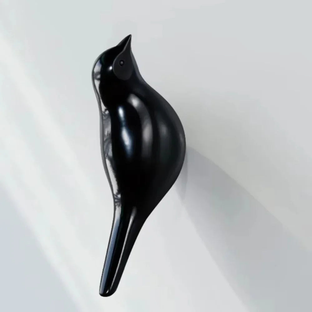 Resin Bird Wall Hook - Heavy Duty Key Holder with 3D Design