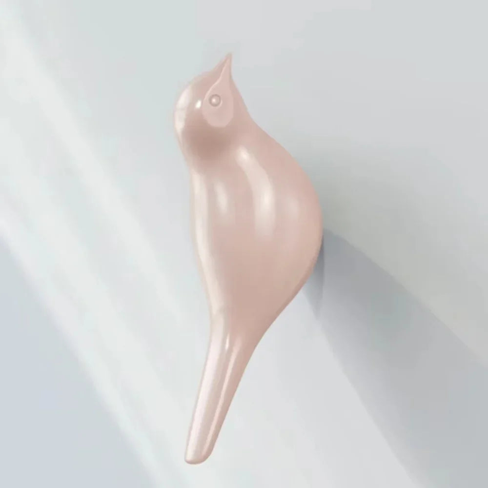 Resin Bird Wall Hook - Heavy Duty Key Holder with 3D Design