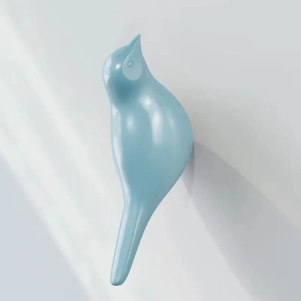 Resin Bird Wall Hook - Heavy Duty Key Holder with 3D Design