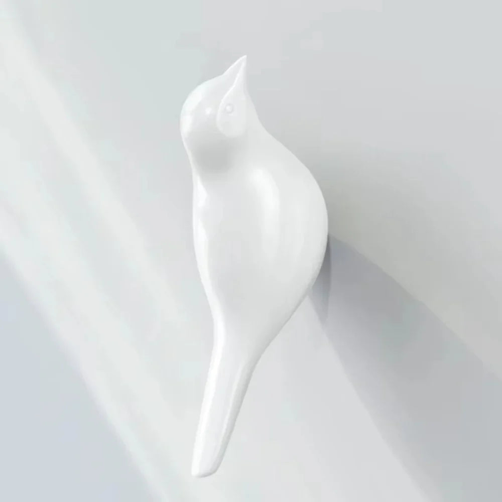 Resin Bird Wall Hook - Heavy Duty Key Holder with 3D Design