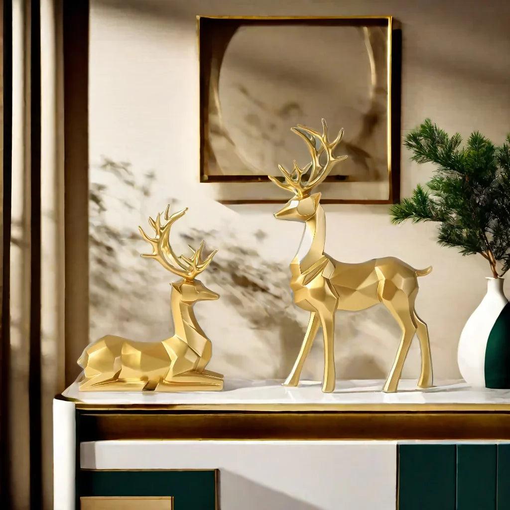 Resin Reindeer Garden Statues for Christmas Decorations