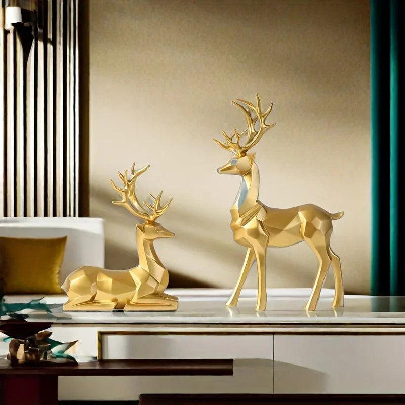 Resin Reindeer Garden Statues for Christmas Decorations