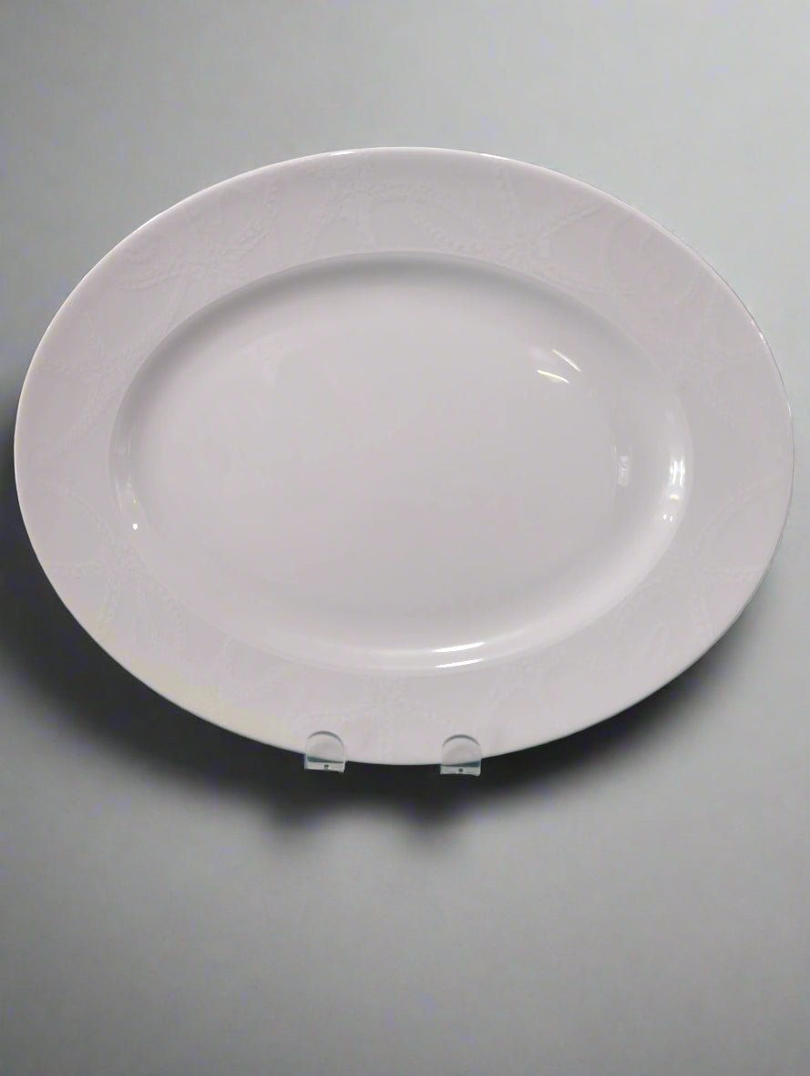 Retired Pattern: Starfish on White Rimmed Serving Platter