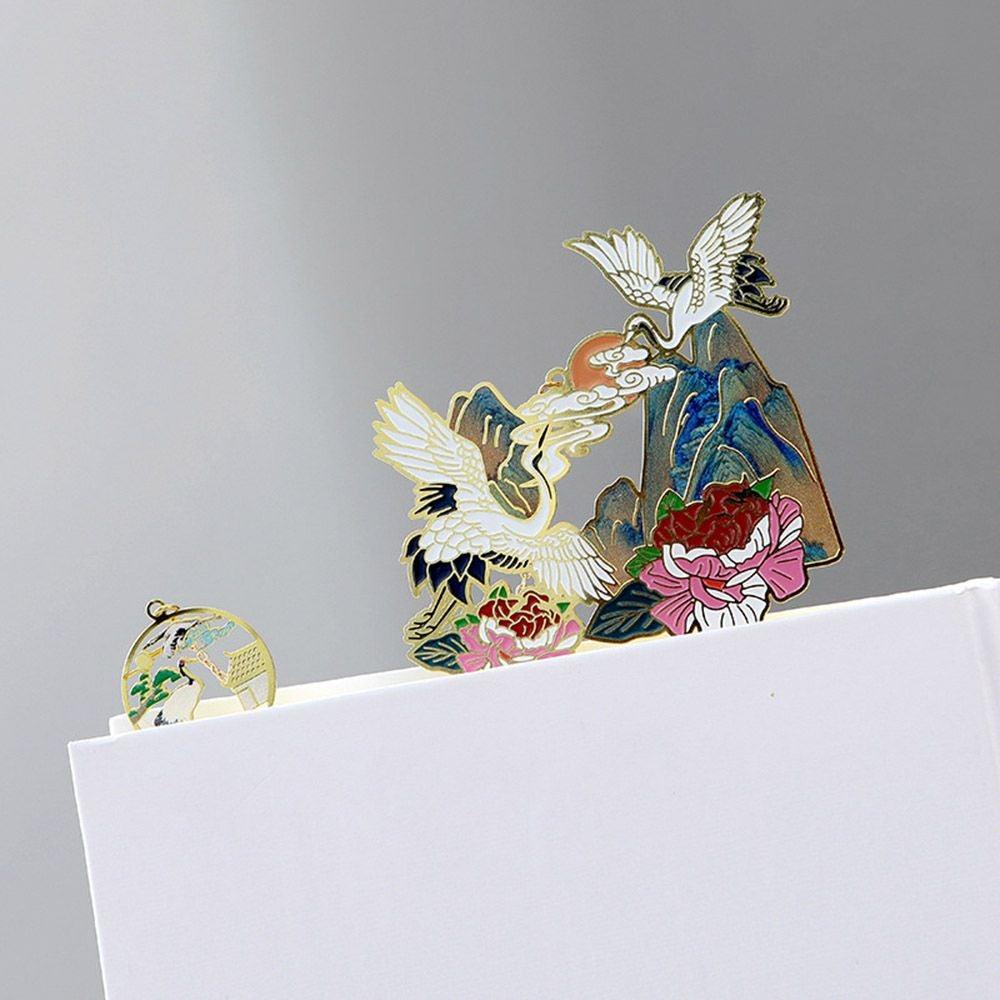 Retro Carving Brass Bookmark Tassel Pendant Book Clip Metal Pagination Mark Student Gift Stationery School Supply Metal Creative Bookmark Chinese Style Unique Vintage Series Gift For Reader Student