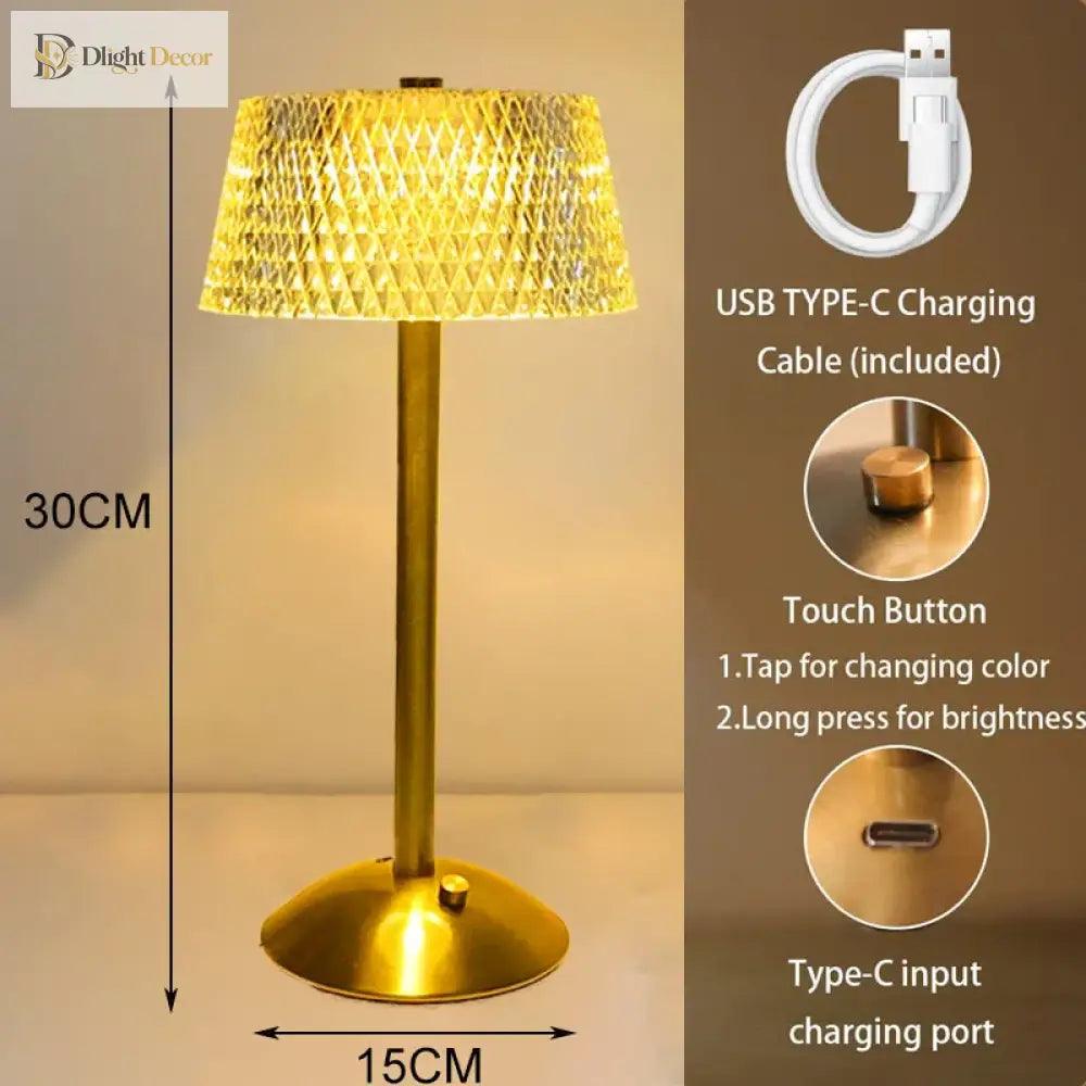 Retro Crystal LED Night Light | Modern Interior Lighting