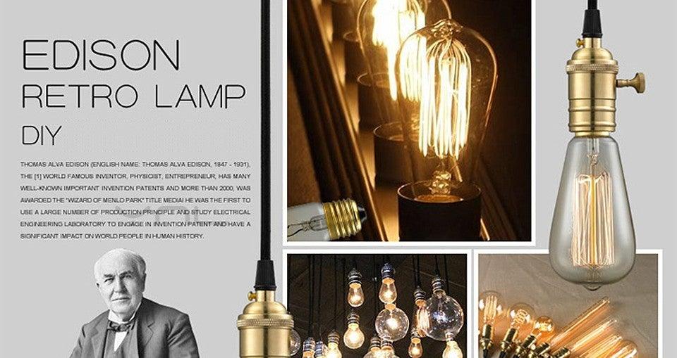 Retro Edison Bulb ST64 A19 T45 G80 G95 G125 Incandescent Light Bulb E27 220V 40W filament bulb lighting tubes Edison