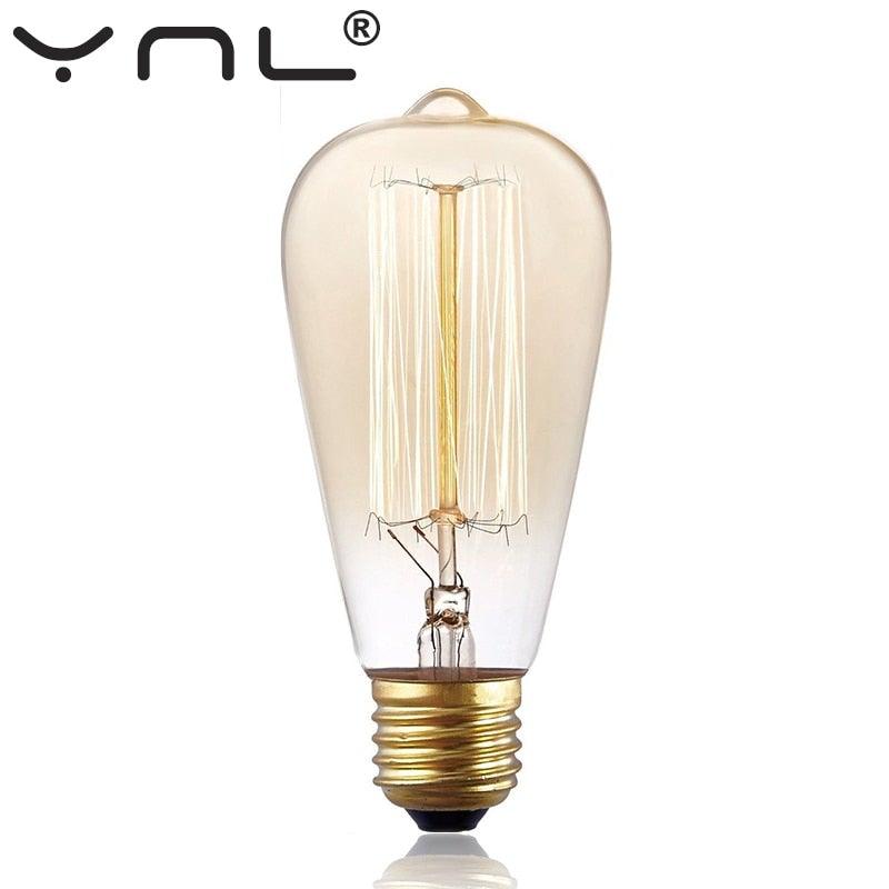 Retro Edison Bulb ST64 A19 T45 G80 G95 G125 Incandescent Light Bulb E27 220V 40W filament bulb lighting tubes Edison
