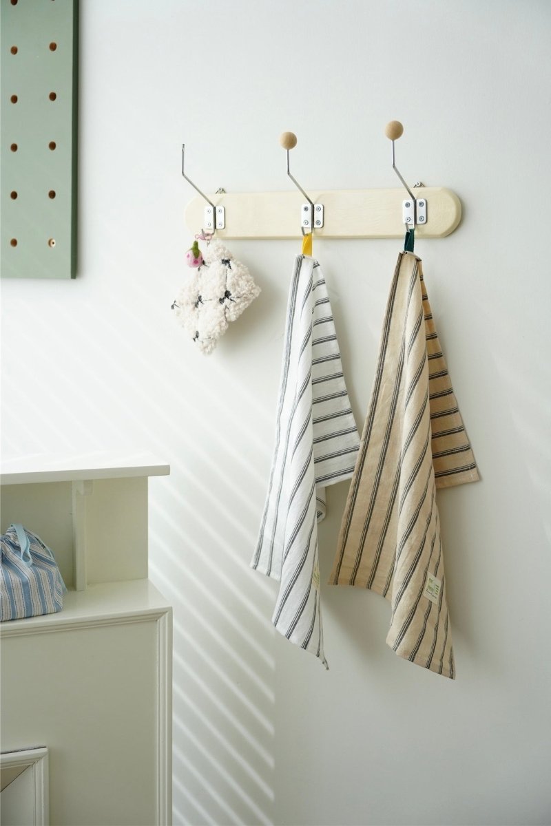 Retro Farmhouse French Linen Stripe Placemat for Elegant Table Setting