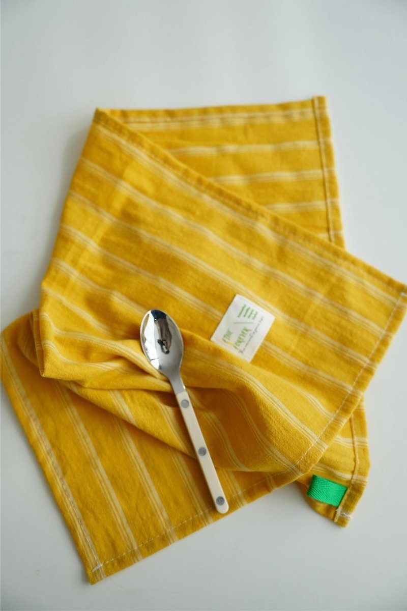 Retro Farmhouse French Linen Stripe Placemat for Elegant Table Setting