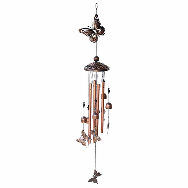 Retro Metal Romantic Wind Catcher Animal Wind Chime Iron Art Wind Bell Tubes Aluminum Tubes Hanging Art Wind Bell Gift Hanging Pendant Ornament For Home Xmas Mom Gifts Festival Balcony Garden Decoration