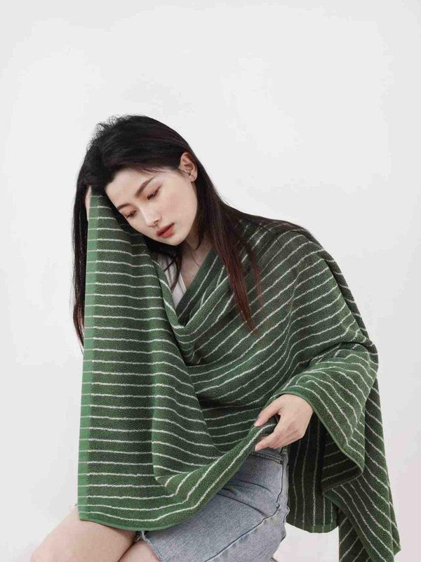 Retro Soft 100% Long-stapled Cotton Striped Bath Towel