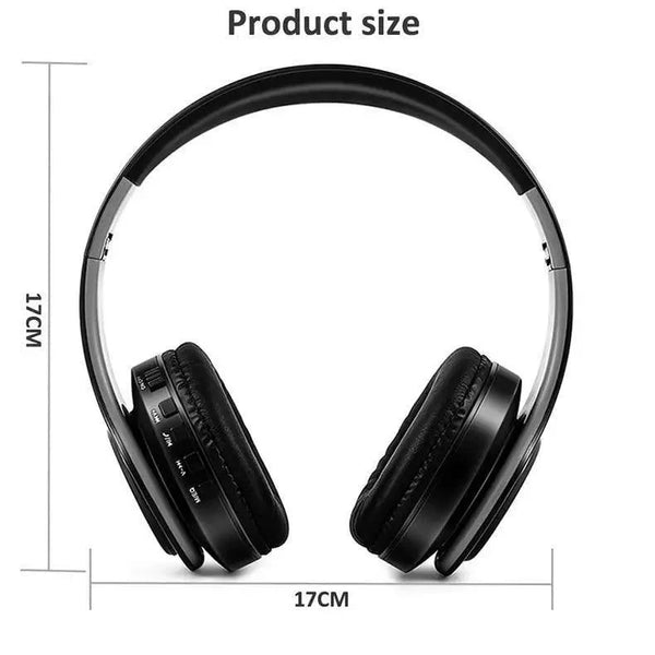 Retro Stereo Earphones Bluetooth Headphone Music Headset FM And Support SD Card With Mic And Volume Control, Wireless And Wired Headset