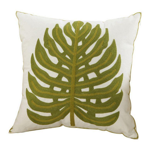 100% Cotton Embroidery Flower Pattern Pillow Cover Home Decoration Sofa Cushion Cover Housewarming Gift Pillow Case Decorative Embroidered Pillow Cover Handmade Cotton Cover For Throw Pillows Beautiful Modern Floral Patterns 45x45cm