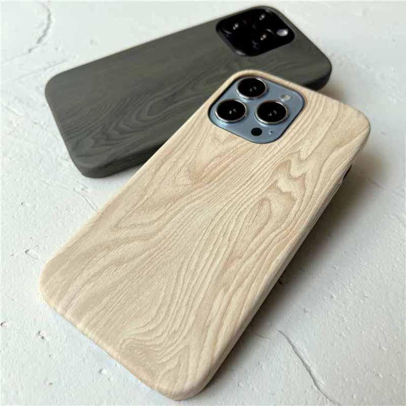 Retro Ultra Thin Wooden Texture Phone Cases For iPhone 14 13 12 11 Pro Max XS MAX XR XS X 7 8 Plus anti-skid Soft Cover Vintage Wooden Unique Classy & Fully Protective Phone Case