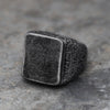 Retro Simple Stainless Steel Engraved Ring - Stainless Steel / 5.5