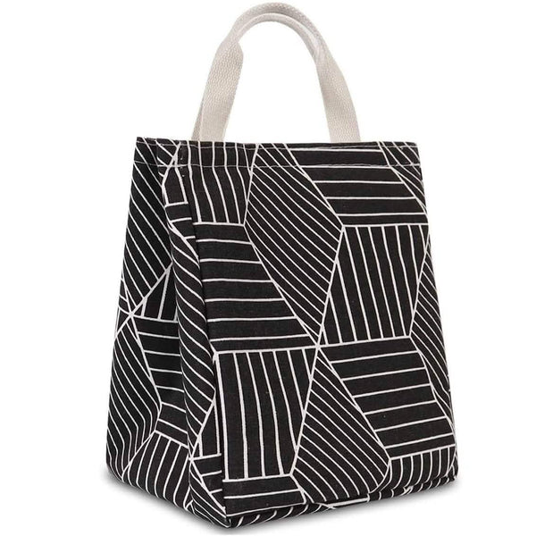 Reusable Lunch Bag Insulated Lunch Box Canvas Fabric with Aluminum Foil