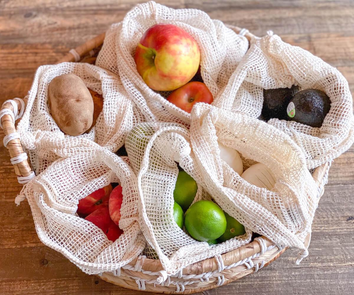 Wholesale -  Mesh Produce Bags - Reusable Produce Bags for Grocery Vegetables