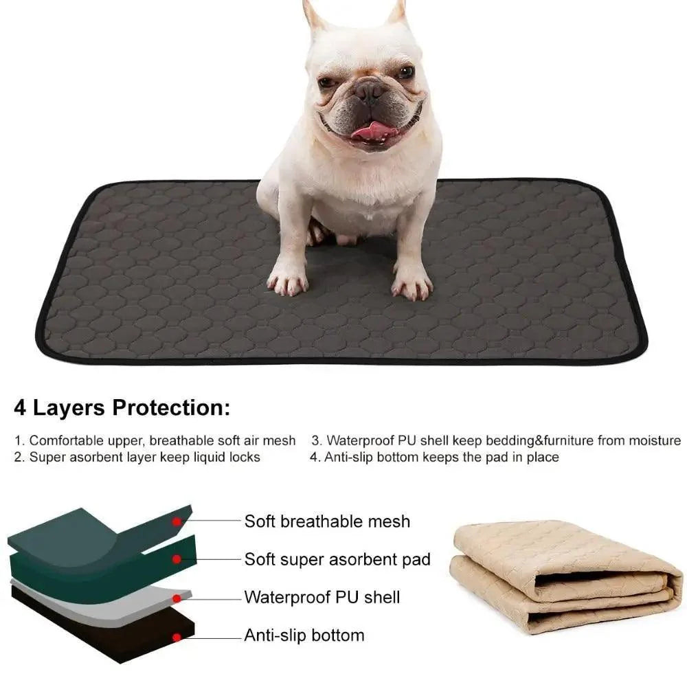 Reuseable Dog Pee Pads Dog Diapers Puppy Waterproof Mat For Pets - Washable Training Pads for Dogs Cats Rabbit