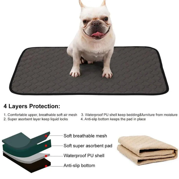 Reuseable Dog Pee Pads Dog Diapers Puppy Waterproof Mat For Pets - Washable Training Pads for Dogs Cats Rabbit