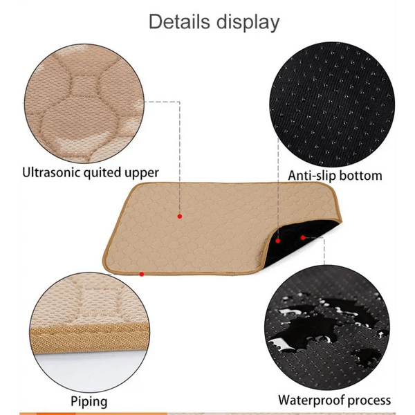 Reuseable Dog Pee Pads Dog Diapers Puppy Waterproof Mat For Pets - Washable Training Pads for Dogs Cats Rabbit