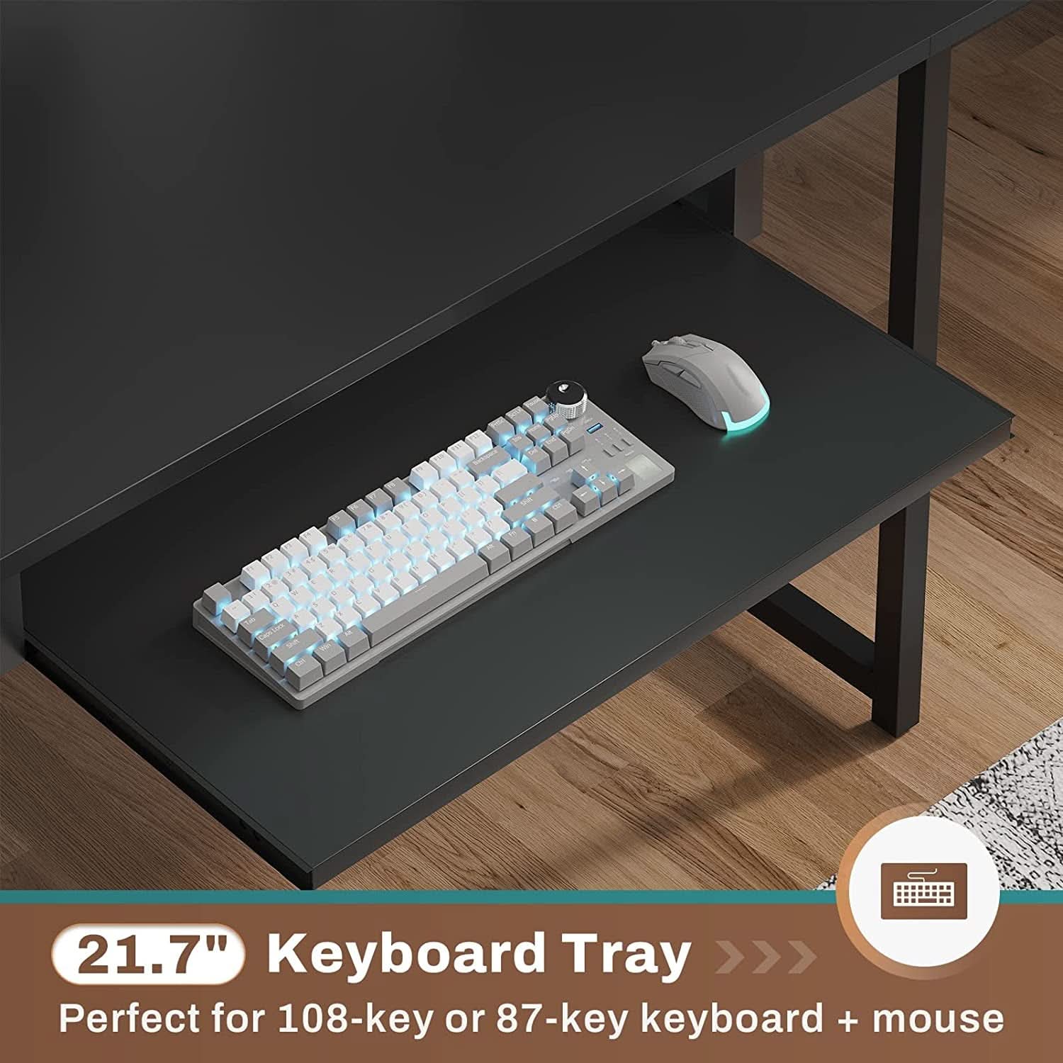 Reversible L Shaped Gaming Desk With Power Outlet