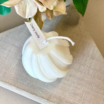 Ribbed Twirl Candle | Handcrafted Sculptural Soy Wax