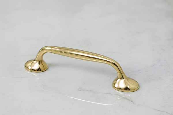 Richmond Cabinet Pulls with Backplate - Unlacquered Brass Polished