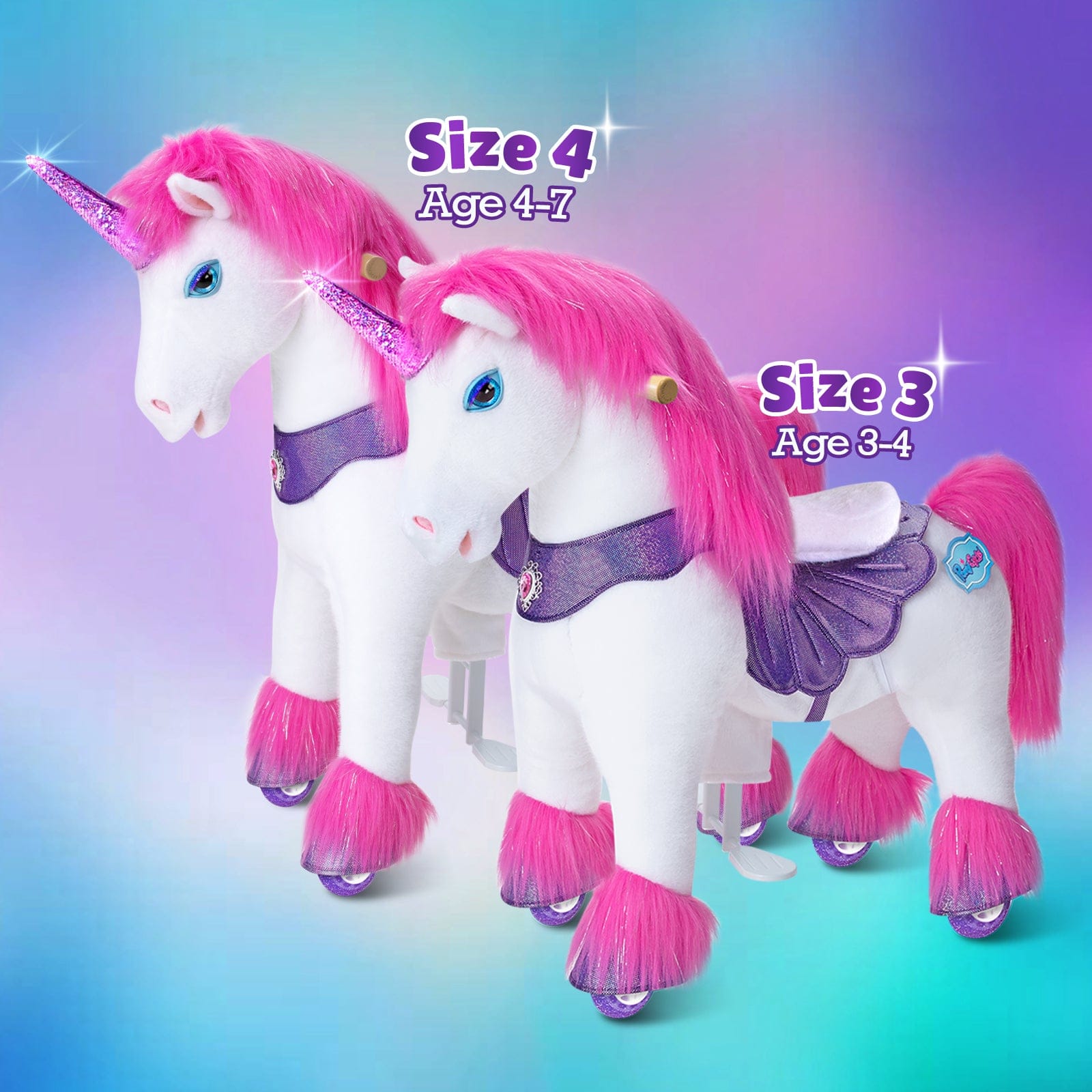 Model Y® Unicorn Ride-On Toy Age 3–4 – Pink/Purple