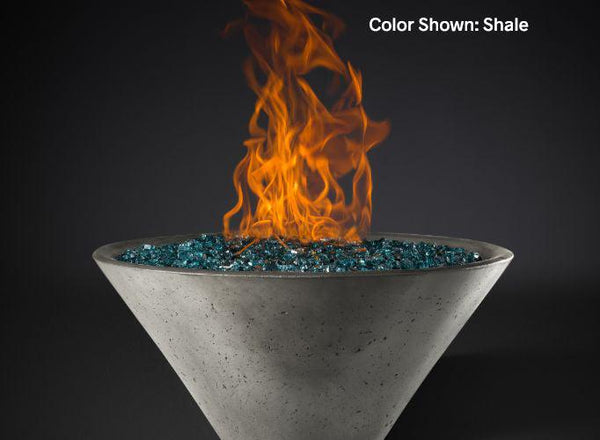 Slick Rock Concrete - RidgeLine Series Conical Fire Bowl - Electronic Ignition