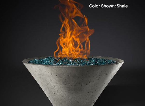 Slick Rock Concrete - RidgeLine Series Conical Fire Bowl - Match Lit