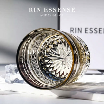 RIN ESSENCE — “KIKU RADIANCE” Edo Kiriko Whiskey Glass