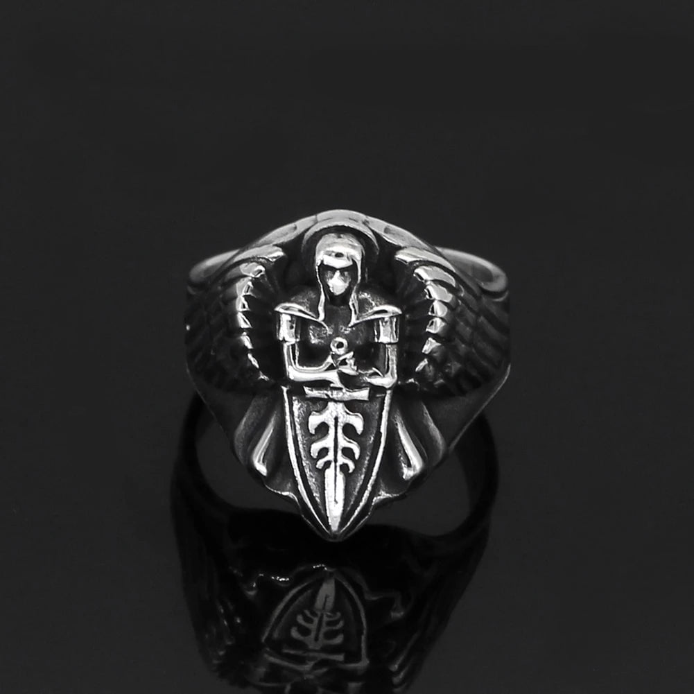 Roman St.Michael Archangel Stainless Steel Ring Ancient Treasures