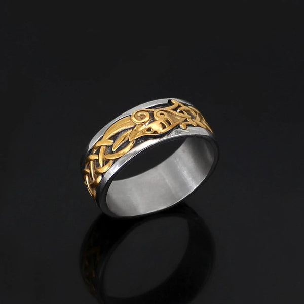 Vikings Dragon Stainless Steel Ring Ancient Treasures