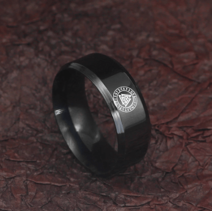 Vikings Runic Valknut Stainless Steel Ring Ancient Treasures