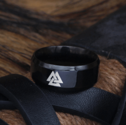 Vikings Valknut Stainless Steel Ring Ancient Treasures