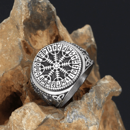 Vikings Helm of Awe Stainless Steel Ring Ancient Treasures