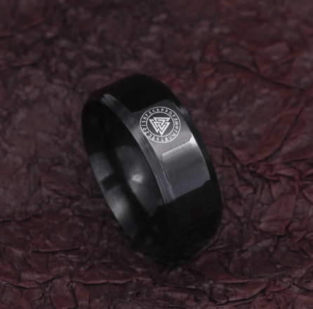 Vikings Runic Valknut Stainless Steel Ring Ancient Treasures