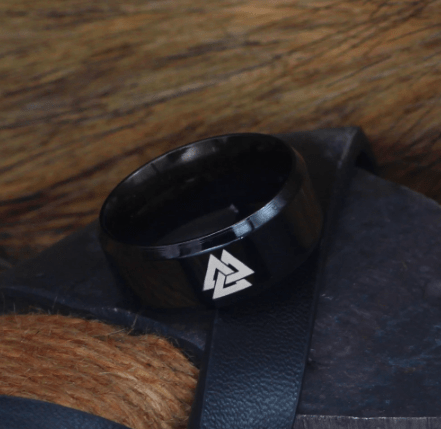 Vikings Valknut Stainless Steel Ring Ancient Treasures