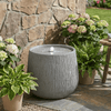 Resin Bubbler Fountain Outdoor Rippled Drum