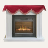 Burgundy Gold Mantel Scarf – Royal Garnet, 18x90 Inch