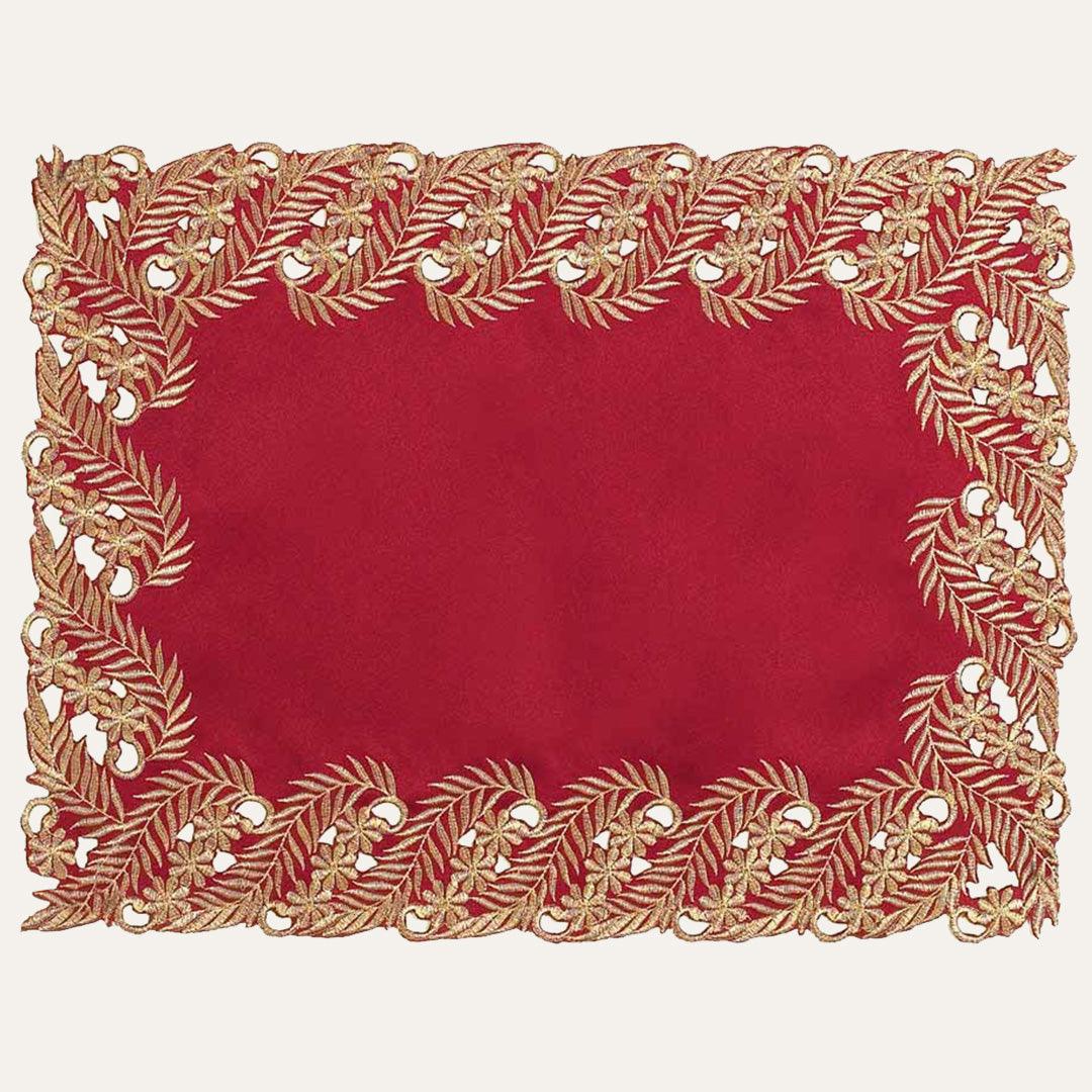 Burgundy Gold Placemats – Wine Grace, 12x18 Inch