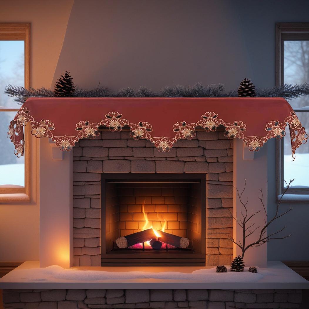 Red Mantel Scarf – Imperial Red, 18x90 Inch
