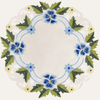 Linen Round Placemats – Embroidered Doilies, Lace & European Embroidery, 15 Inch - Set of 4