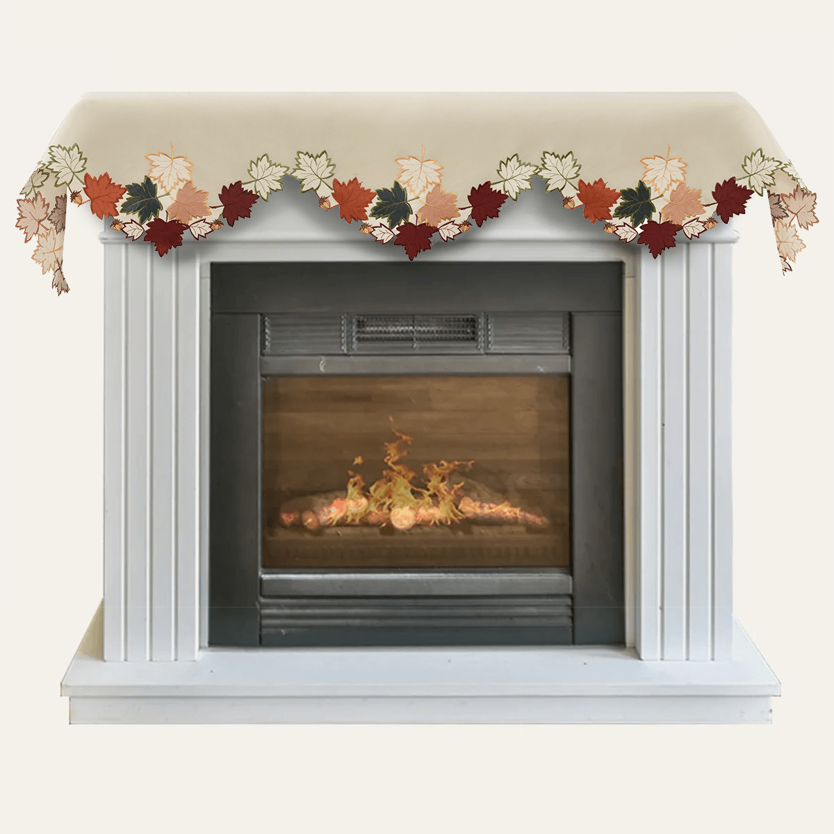 Mantel Scarf Cover | Elegant Falling Petals Lace Runner for Fireplace & Table